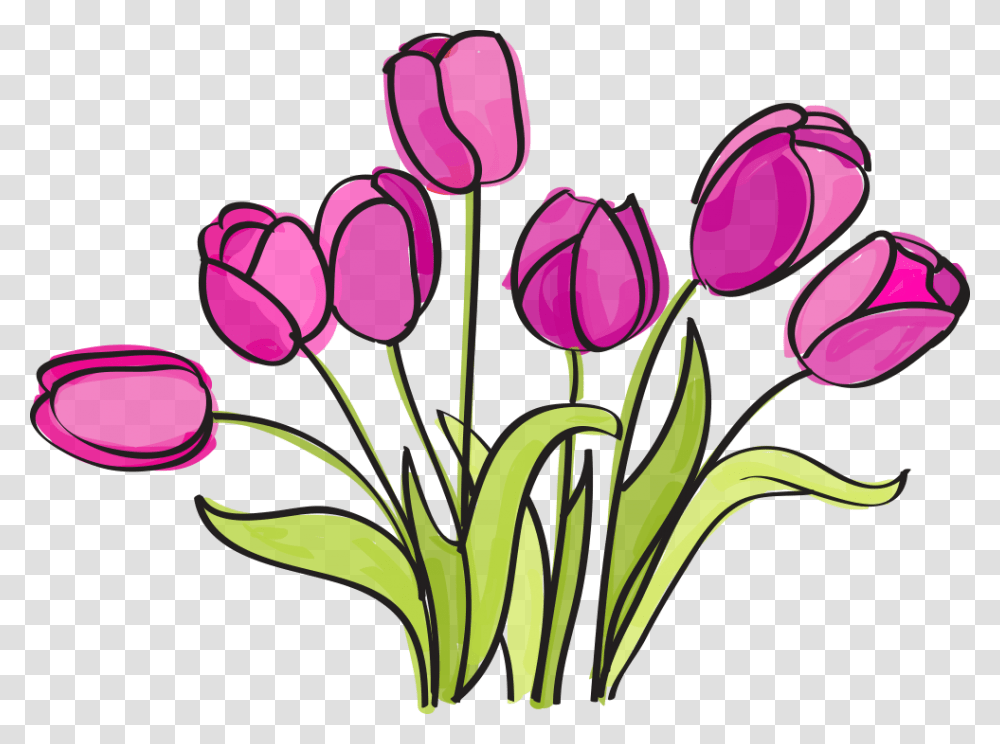 Spring Fling Clip Art, Plant, Flower, Blossom, Tulip Transparent Png