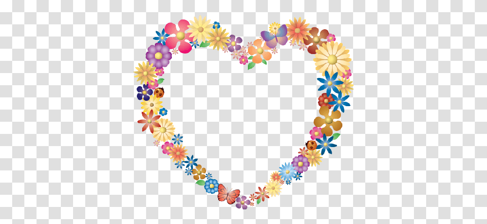 Spring Flowers Clipart The Arts Media Gallery Pbs 3 Flower Heart Clipart, Pattern, Wreath, Text, Rug Transparent Png