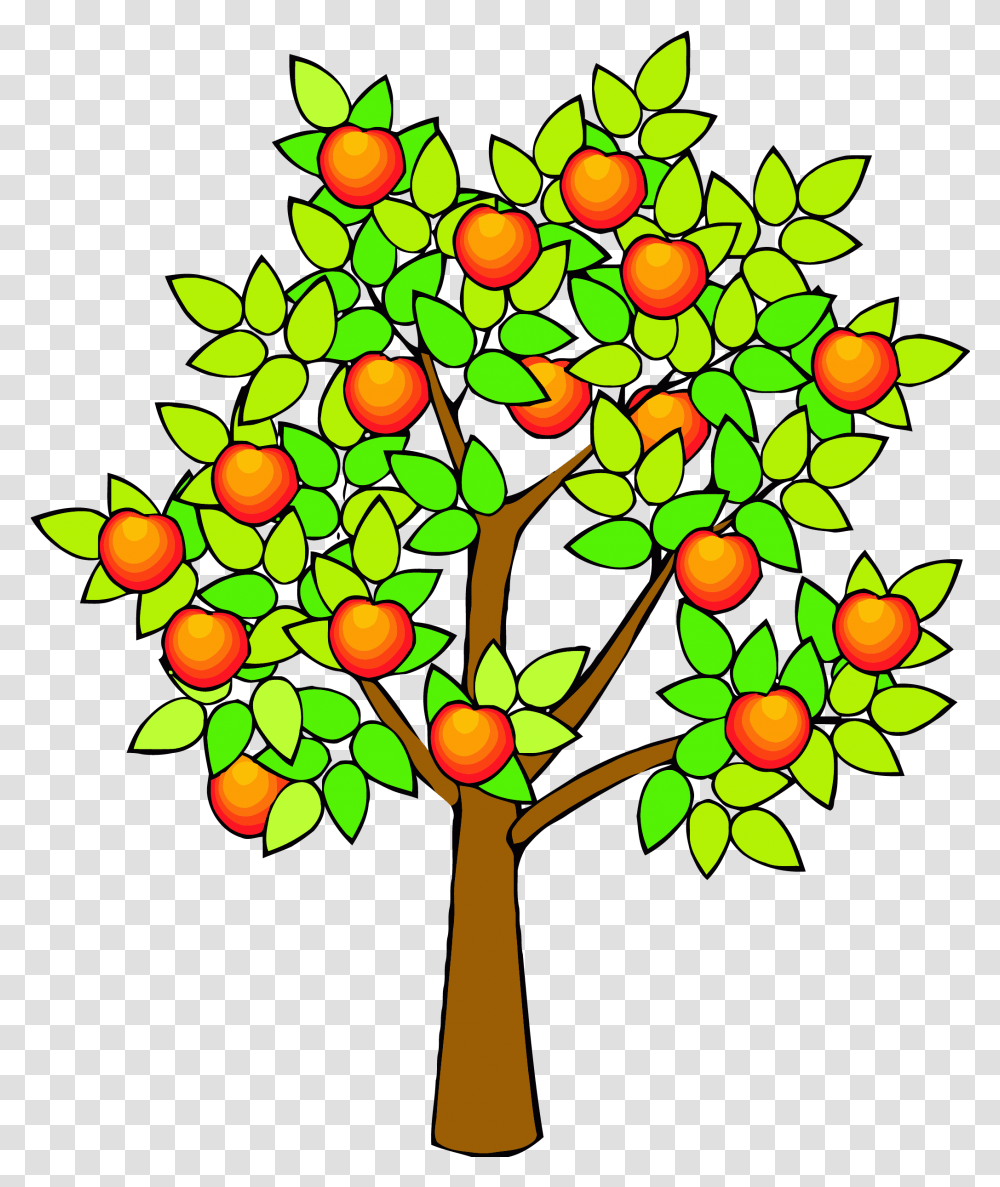 Spring Green Tree Clipart Fruit Tree Clip Art Fruits Tree Clipart, Graphics, Plant, Pattern, Floral Design Transparent Png
