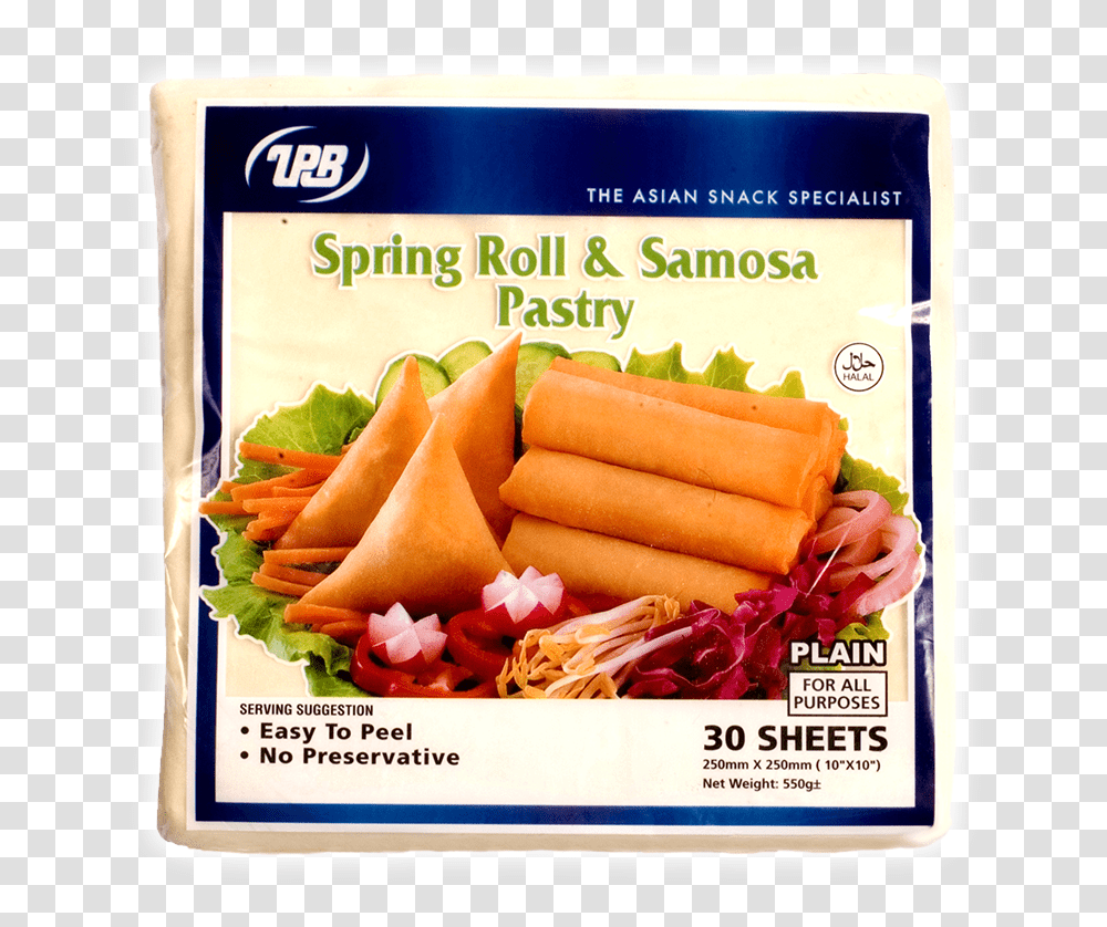 Spring Roll Samosa Pastry Bockwurst, Food, Meal, Plant Transparent Png