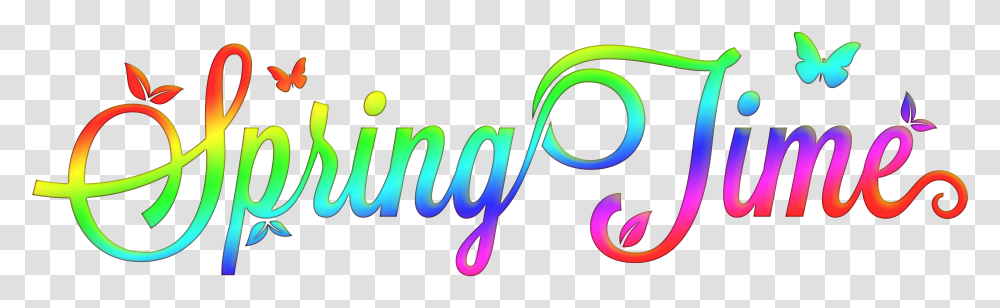Spring Time Rainbow Text Clip Art Gallery Transparent Png