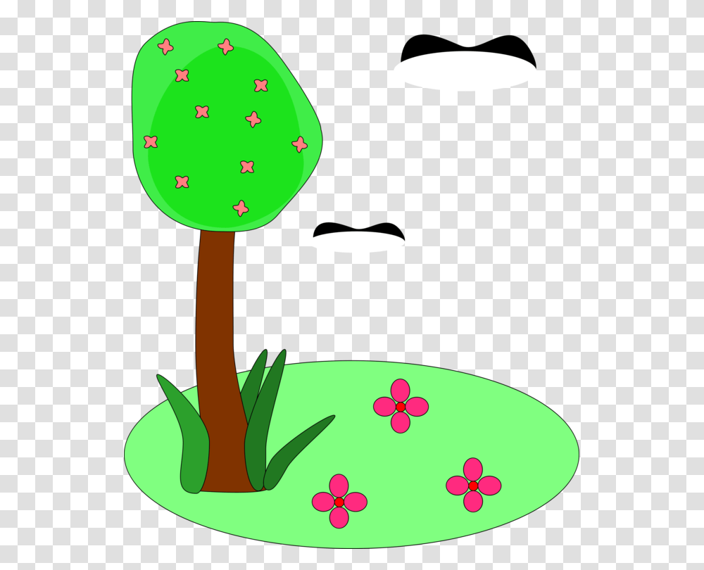 Spring Trees Clipart Trees And Flowers Clipart, Plant, Green, Agaric, Mushroom Transparent Png
