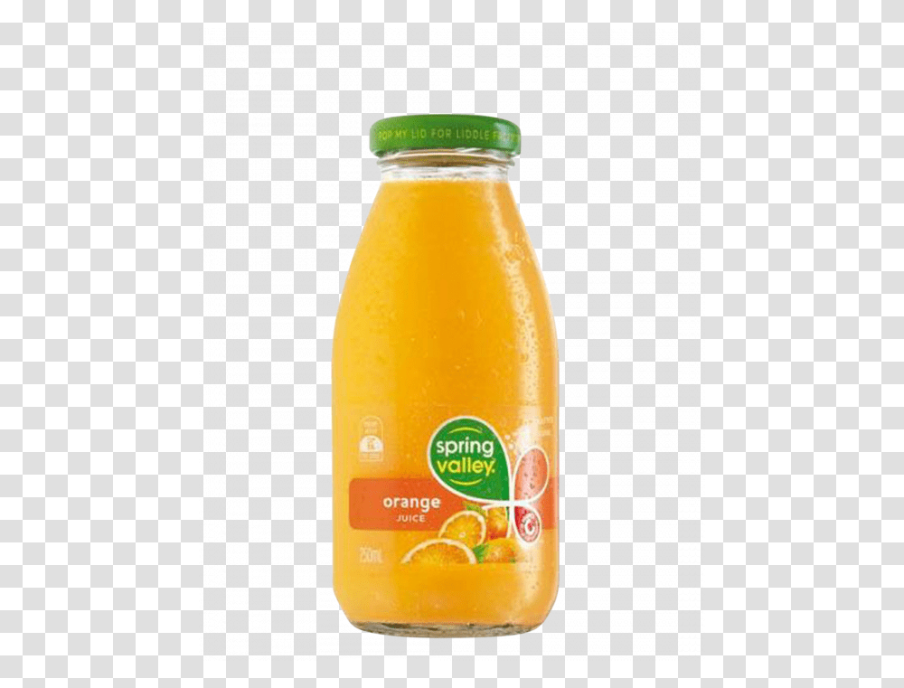 Spring Valley Orange 30 X 250ml Glass Orange Juice Bottle, Beverage, Drink,  Transparent Png