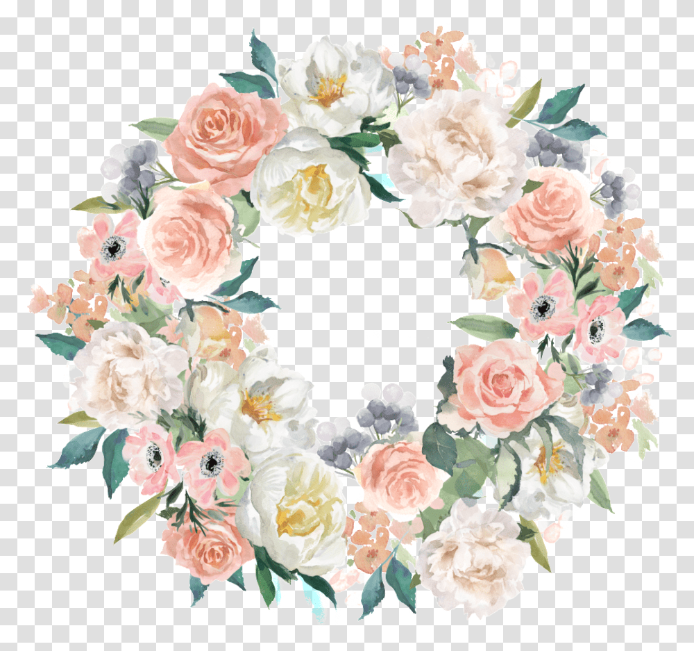 Spring Wreath Decorative Border Watercolor Painting Spring Wreath, Graphics, Art, Floral Design, Pattern Transparent Png