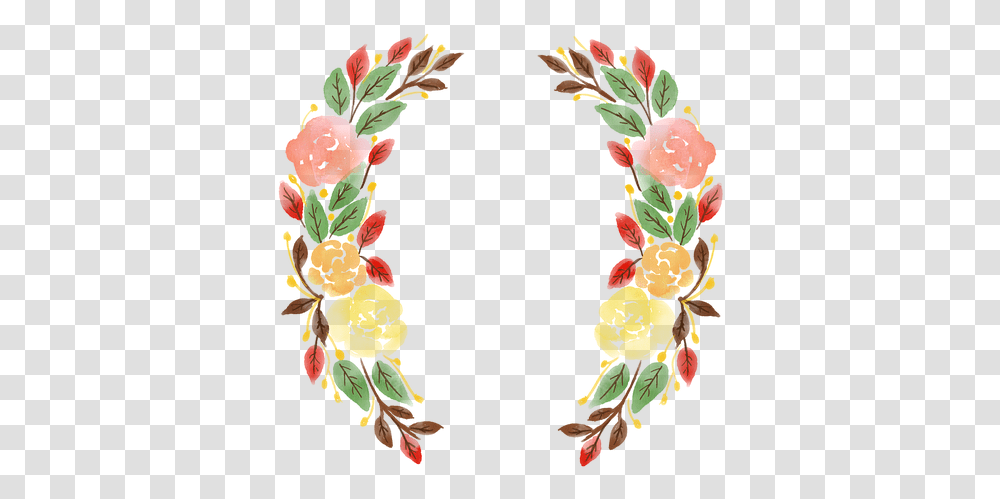 Spring Wreath Watercolour Wreath Flowers Design Corona De Flores, Plant, Floral Design, Pattern Transparent Png