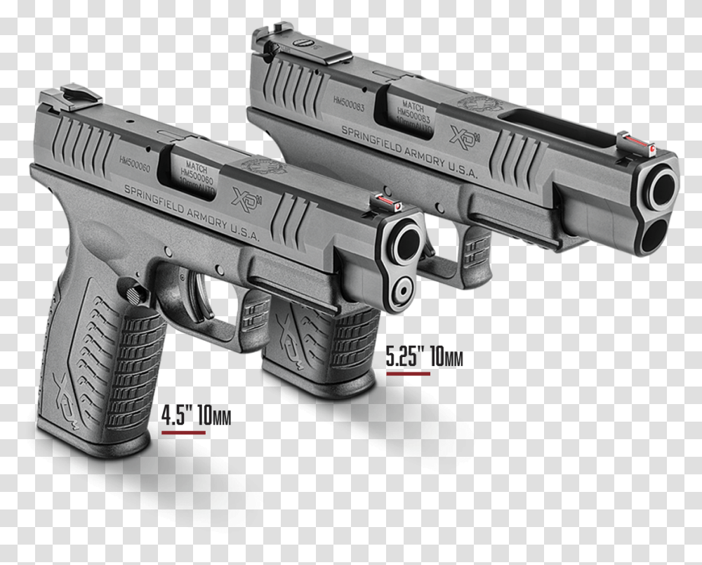 Springfield Armory Xd M Osp Pistol, Gun, Weapon, Weaponry, Handgun Transparent Png