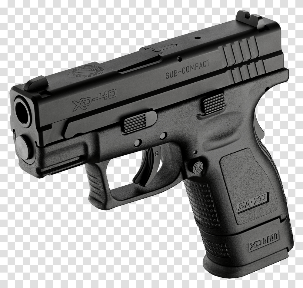 Springfield Xd 9mm Compact, Gun, Weapon, Weaponry, Handgun Transparent Png