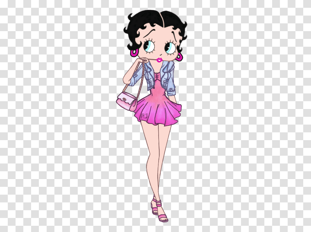 Springtime Betty Boop In Blue Jeans, Apparel, Handbag, Accessories Transparent Png