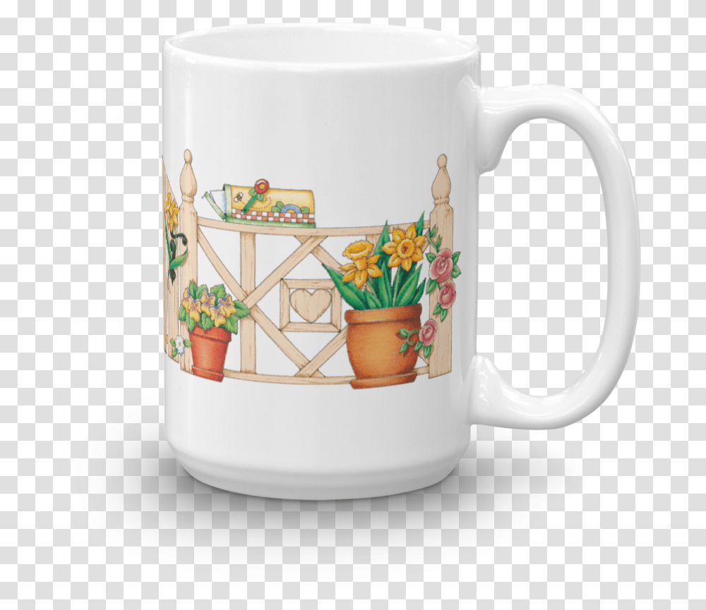 Springtime Garden Mug, Coffee Cup, Pottery, Saucer, Wedding Cake Transparent Png