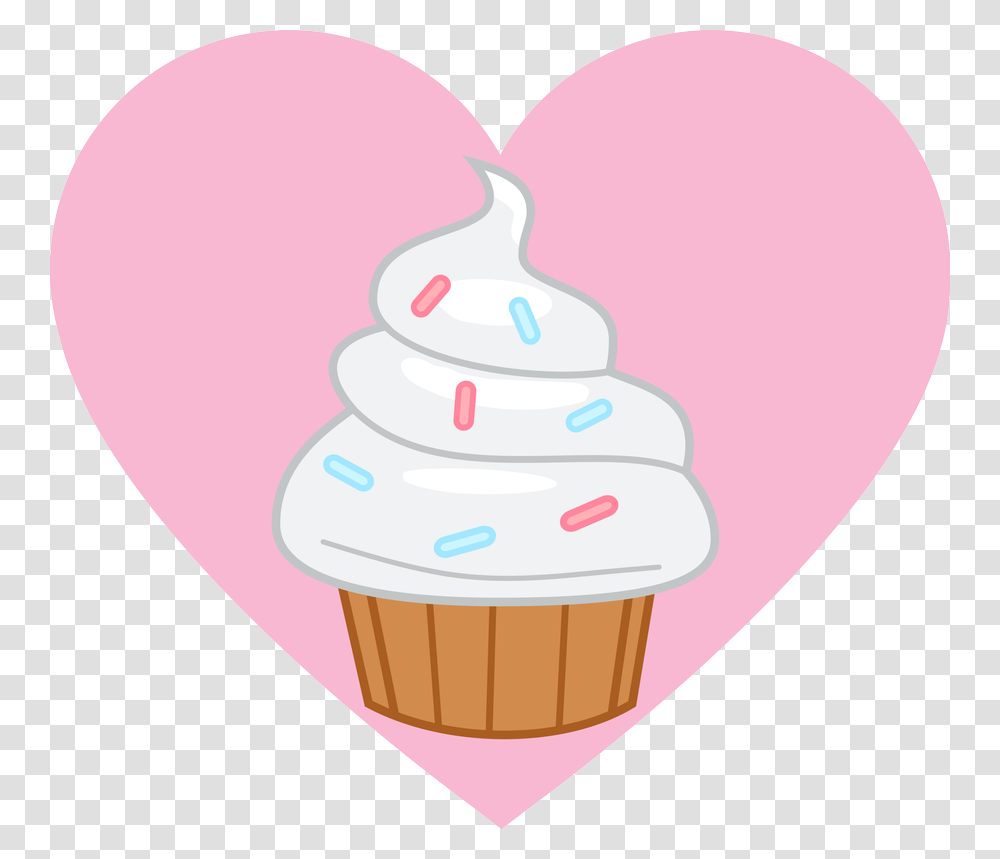 Sprinkle Hearts Cutie Mark Request By Lahirien On My Little Pony Cake Cutie Mark, Cupcake, Cream, Dessert, Food Transparent Png