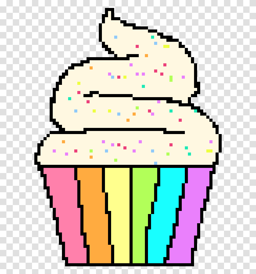 Sprinkle Pixel Art, Icing, Cream, Cake, Dessert Transparent Png