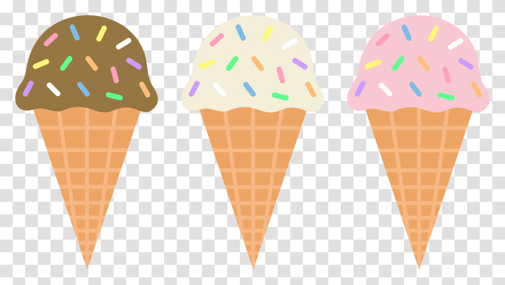 Sprinkles Ice Cream Cone With Clipart Free Ice Cream Cone Clip Art, Dessert, Food Transparent Png