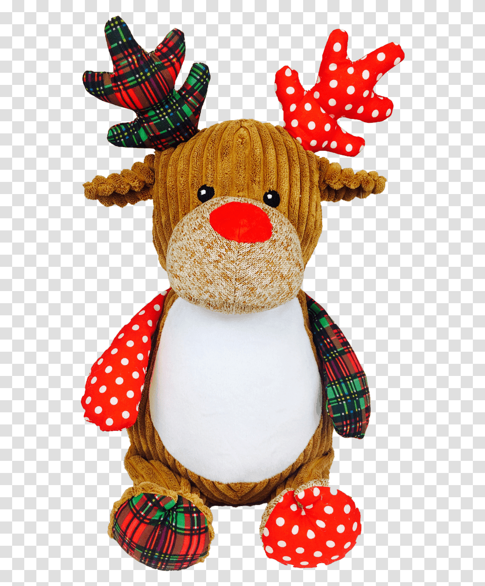 Sprinkles The Reindeer Cubbie Personalised Baby Christmas Soft Toy, Plush, Doll, Teddy Bear, Animal Transparent Png