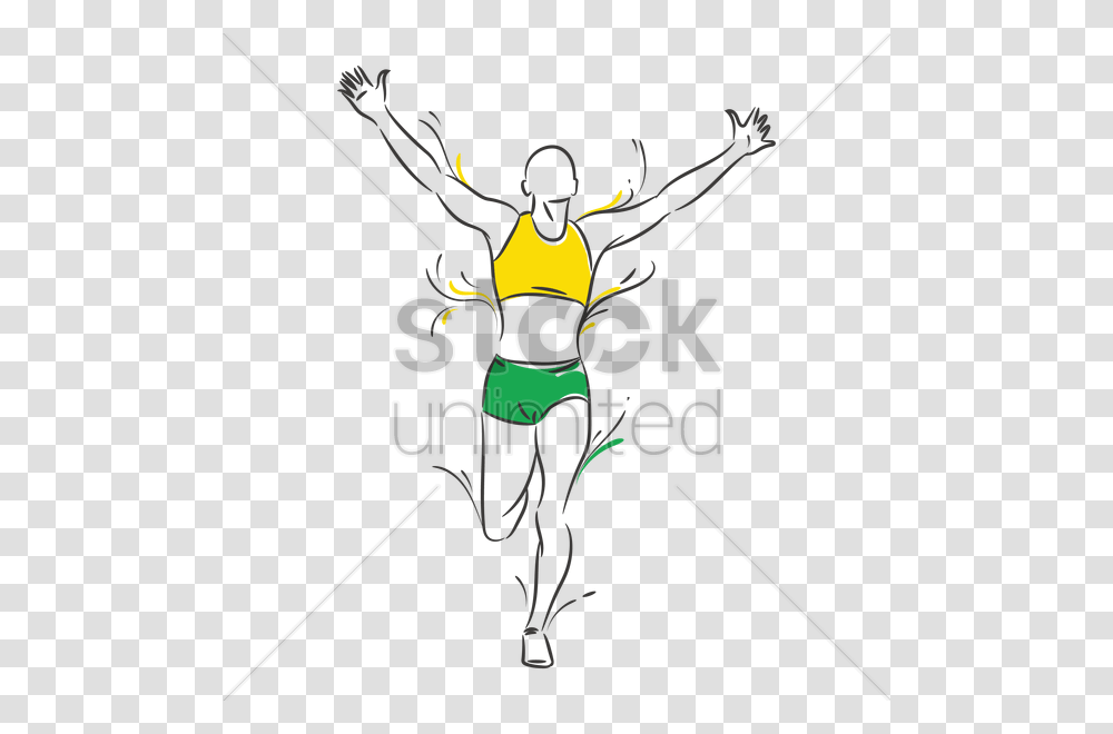 Sprinter Running With Hands Up High Vector Image, Duel, Bow, Knight, Sword Transparent Png