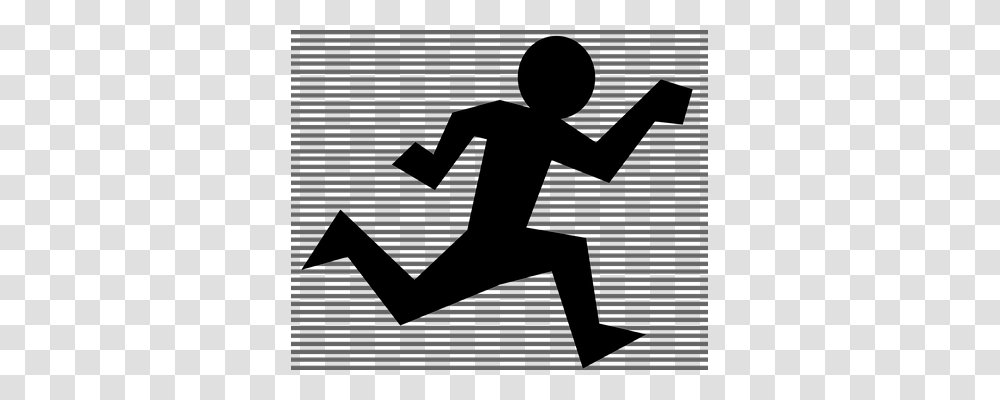 Sprinting Sport, Silhouette, Person, Stencil Transparent Png