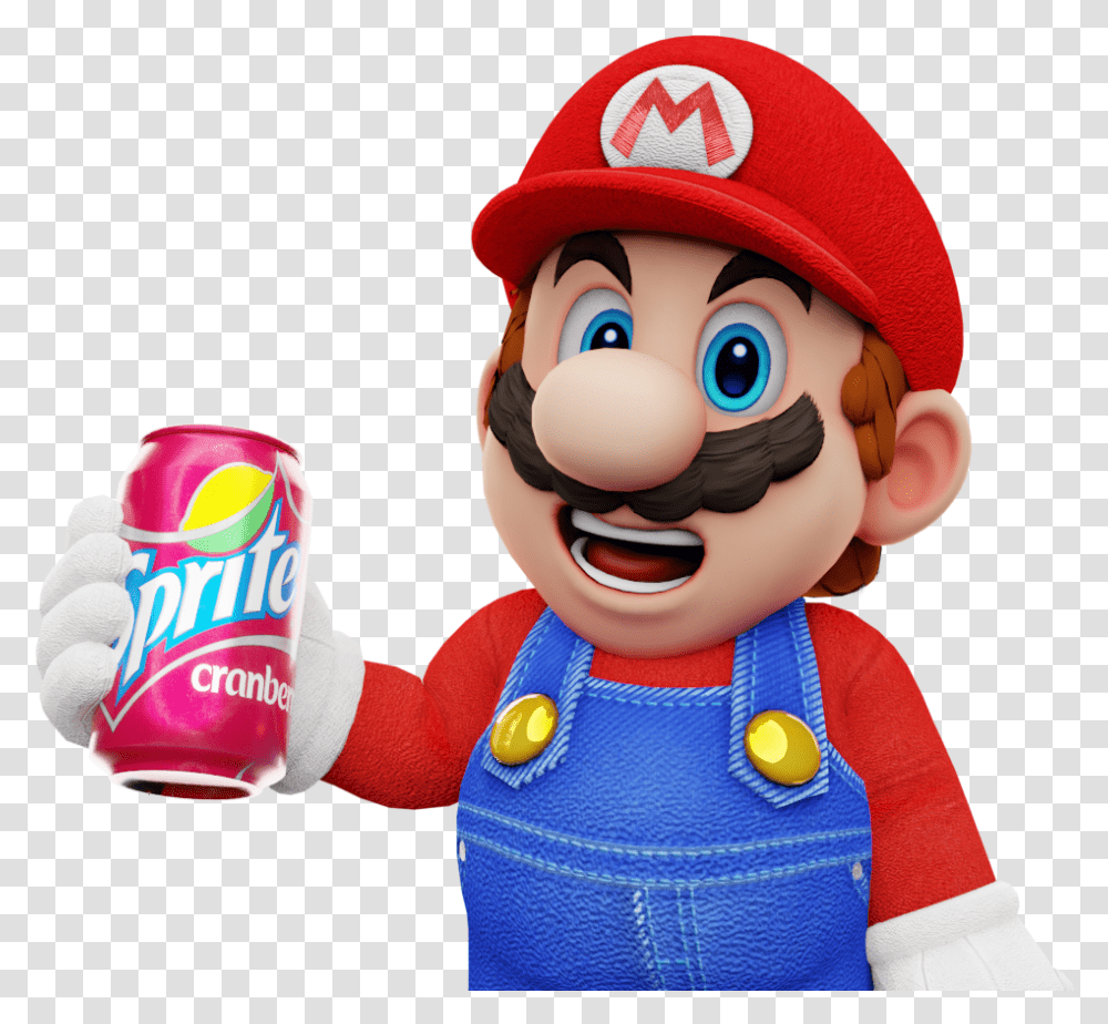 Sprite Can, Super Mario, Person, Human, Tin Transparent Png