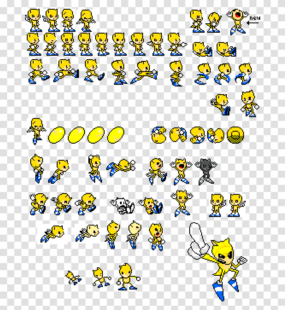 Sprite Sheet 2d Sonic, Pac Man Transparent Png