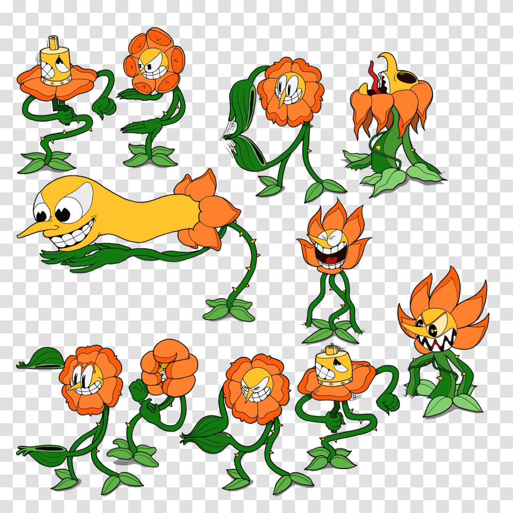 Sprite Sheet Of Cagney Carnation Cuphead Know Your Meme, Plant, Tree Transparent Png