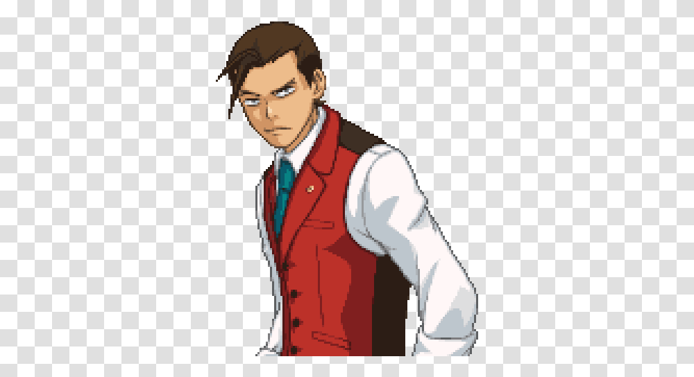 Sprites And Such By Ace Attorney Apollo Gif, Apparel, Suit, Overcoat Transparent Png