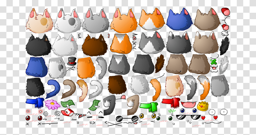 Spritesheet Small 2d Game Cat Character, Outdoors Transparent Png