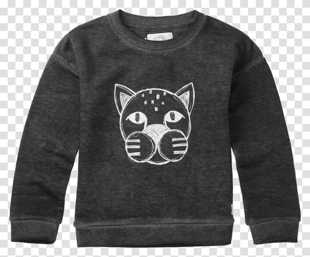 Sproet And Sprout Washed Black Panther Head Sweater Sproet Sprout Panther Head, Apparel, Sweatshirt, Sleeve Transparent Png