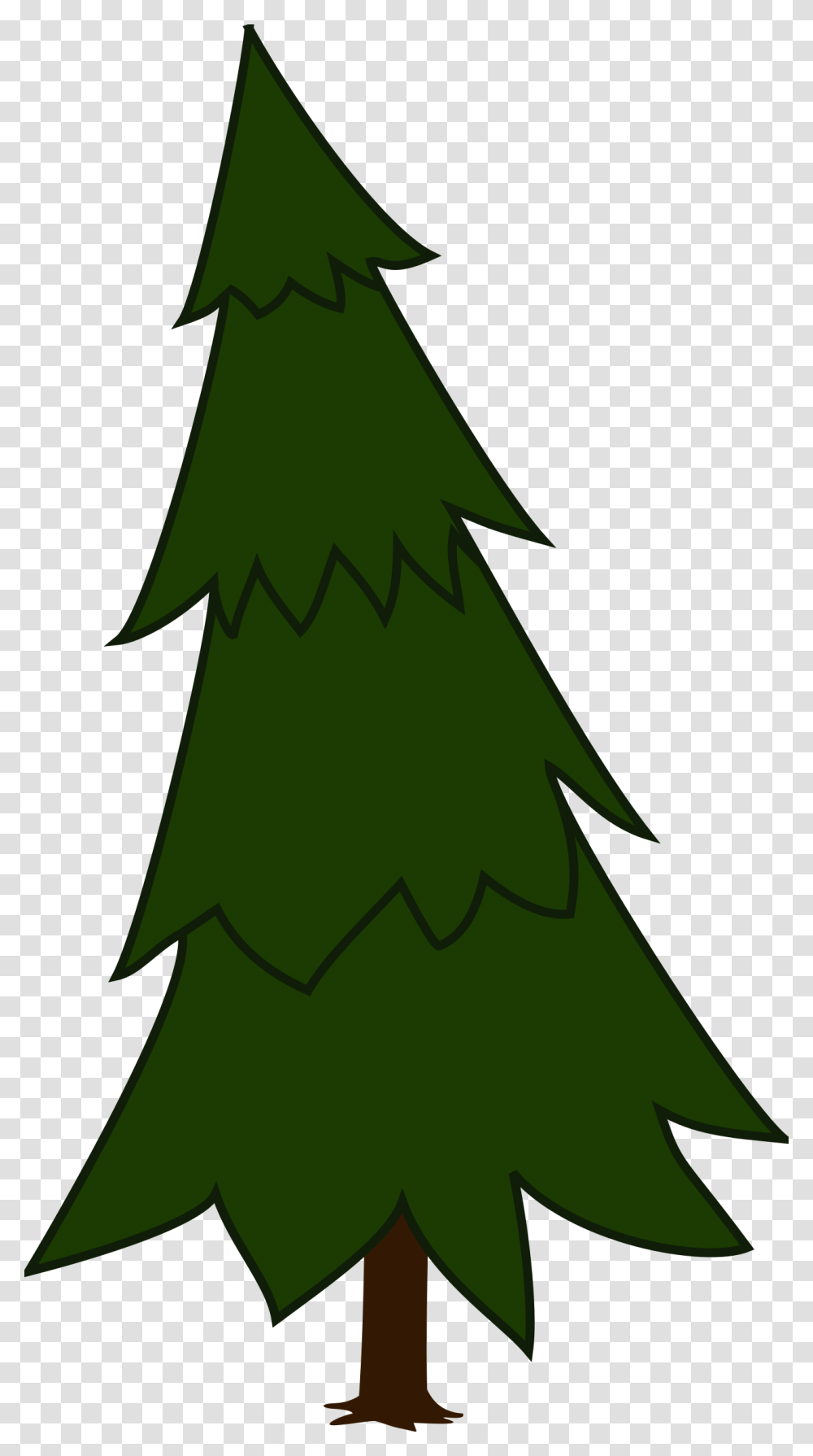 Spruce Tree Silhouette Pine Tree Animated, Plant, Ornament, Pattern, Fractal Transparent Png