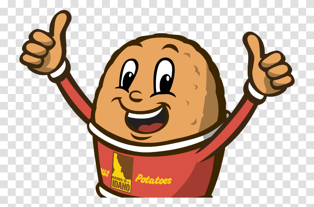 Spuddy Buddy With Two Thumbs Up Famous Potatoes Spuddy Buddy, Food, Leisure Activities, Dessert Transparent Png