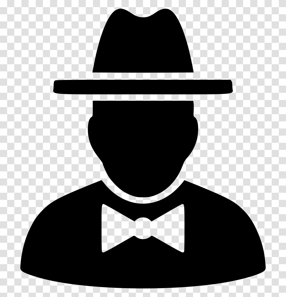 Spy Gray Hat Hacker Icon, Stencil, Tie, Accessories, Accessory Transparent Png
