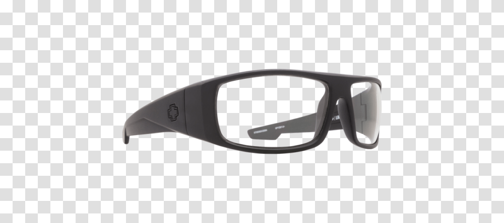 Spy Optic Logan Matte Black Ansi Clear Sunglasses, Accessories, Accessory, Goggles, Weapon Transparent Png