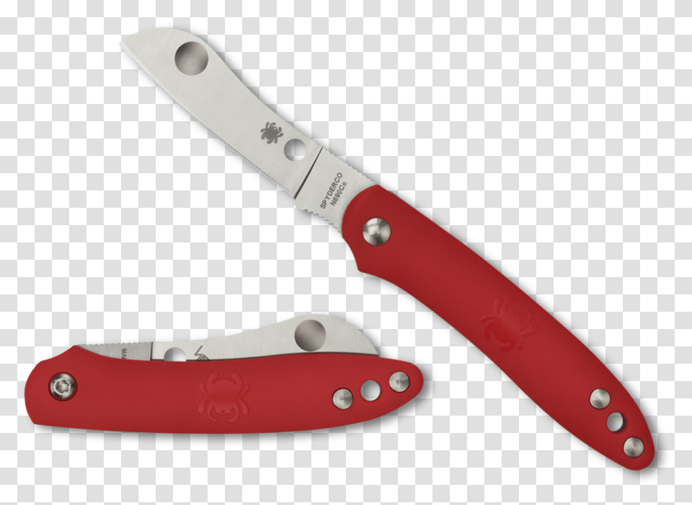 Spyderco Roadie Double Dent Non Locking Pocket Knife Spyderco, Blade, Weapon, Weaponry, Letter Opener Transparent Png