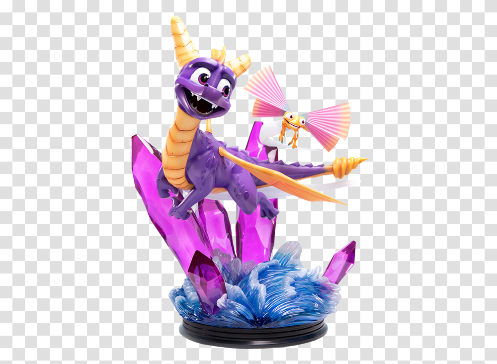 Spyro Reignited Statue By First 4 Figures Spyro Figure, Purple, Bird, Animal, Graphics Transparent Png