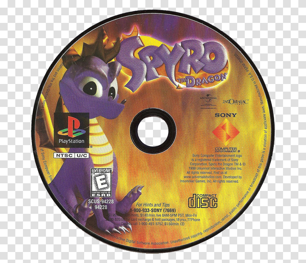 Spyro The Dragon Disc, Disk, Dvd Transparent Png