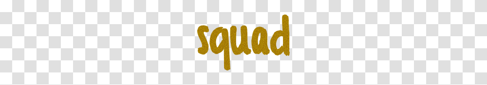 Squad Gold Glitter, Word, Label, Alphabet Transparent Png
