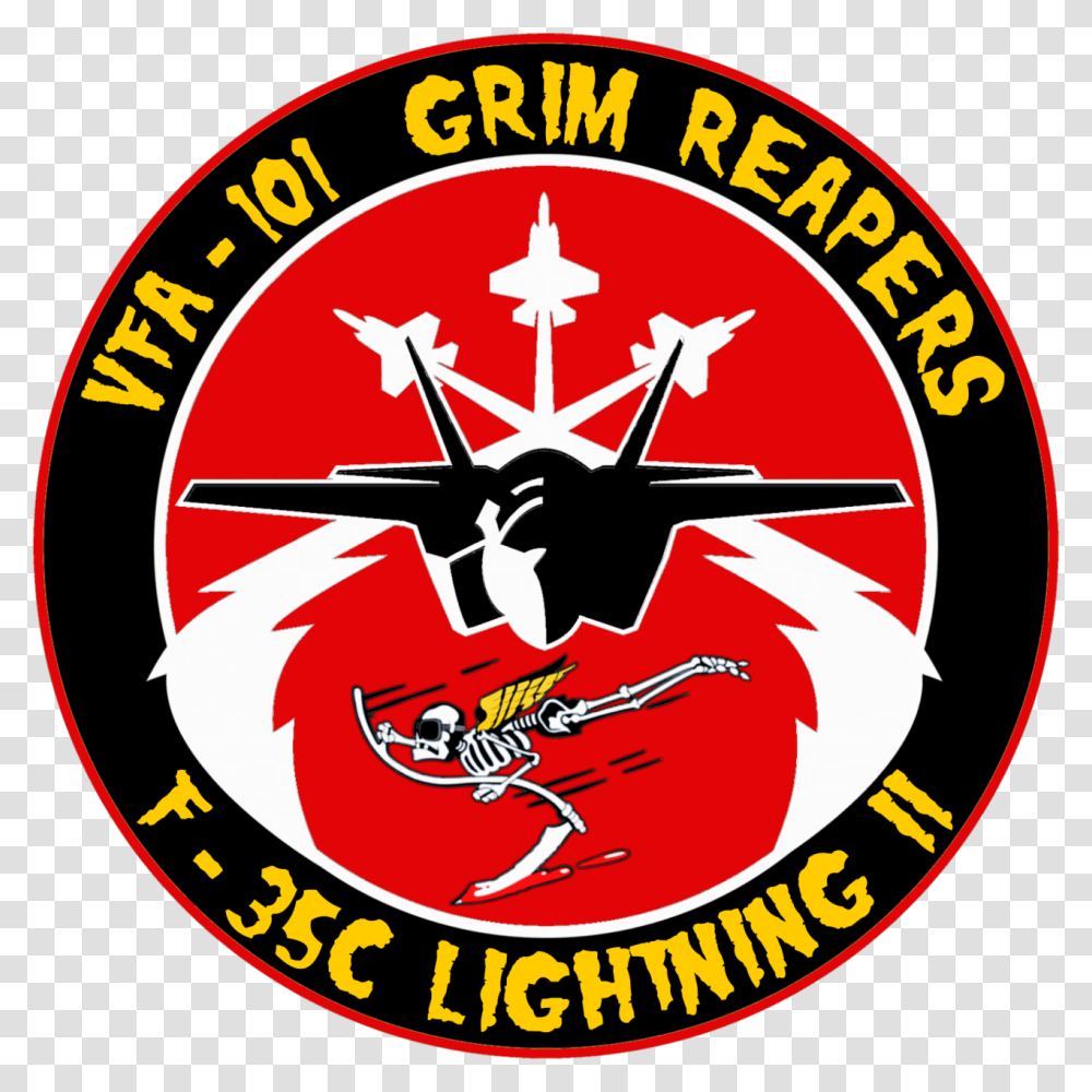 Squadron Grim Reapers, Logo, Trademark, Emblem Transparent Png