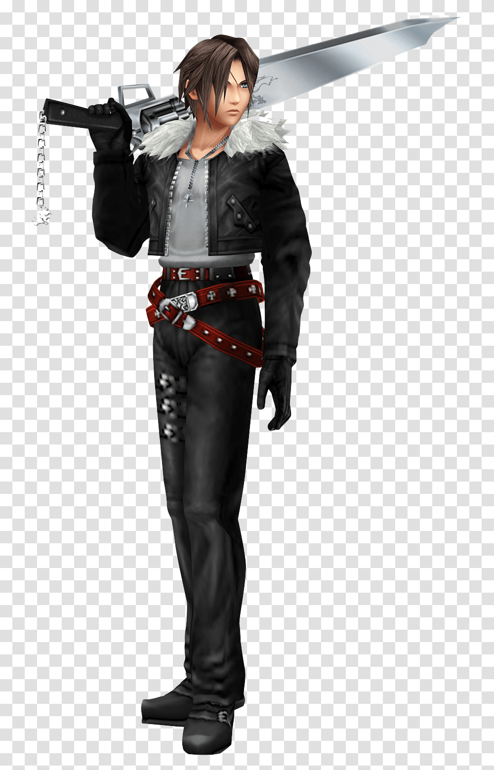 Squall Leonhart Free Background Final Fantasy Squall, Person, Long Sleeve, Coat Transparent Png