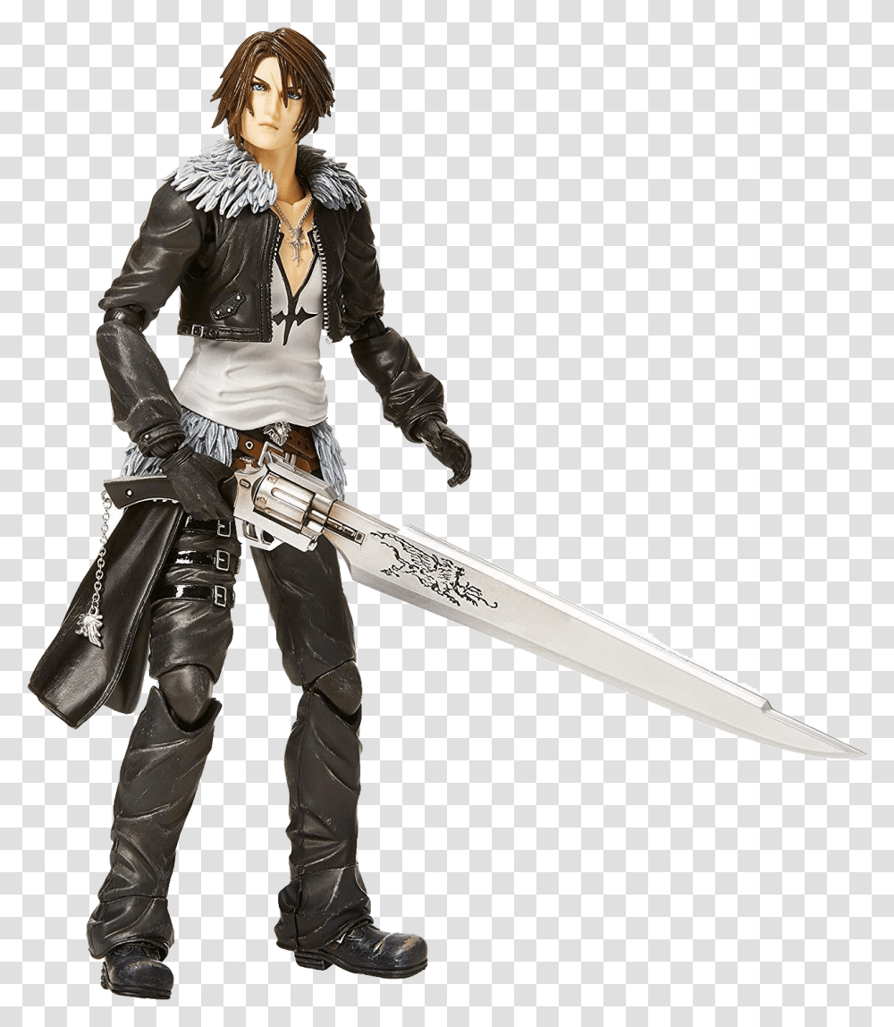 Squall Leonhart Free Pic Play Arts Squall Leonhart, Axe, Tool, Person, Weapon Transparent Png