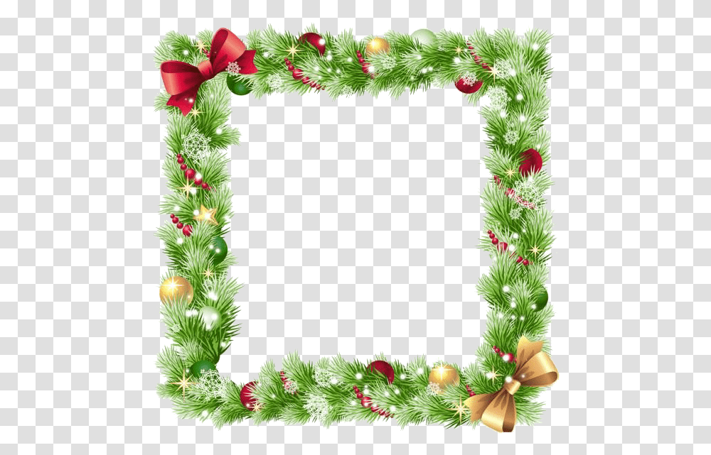Square Christmas Frame Background Merry Christmas Border Clipart, Plant, Wreath, Flower, Blossom Transparent Png