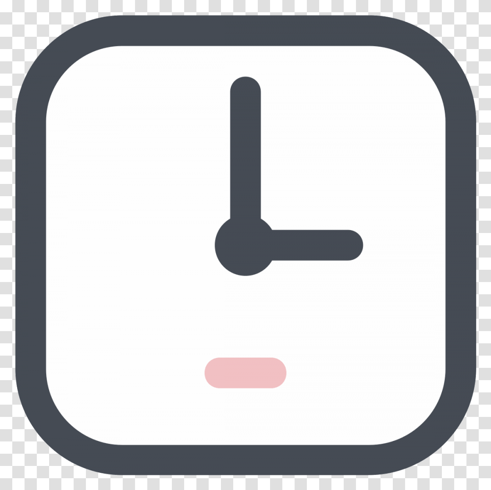 Square Clock Icon, Number, Sign Transparent Png