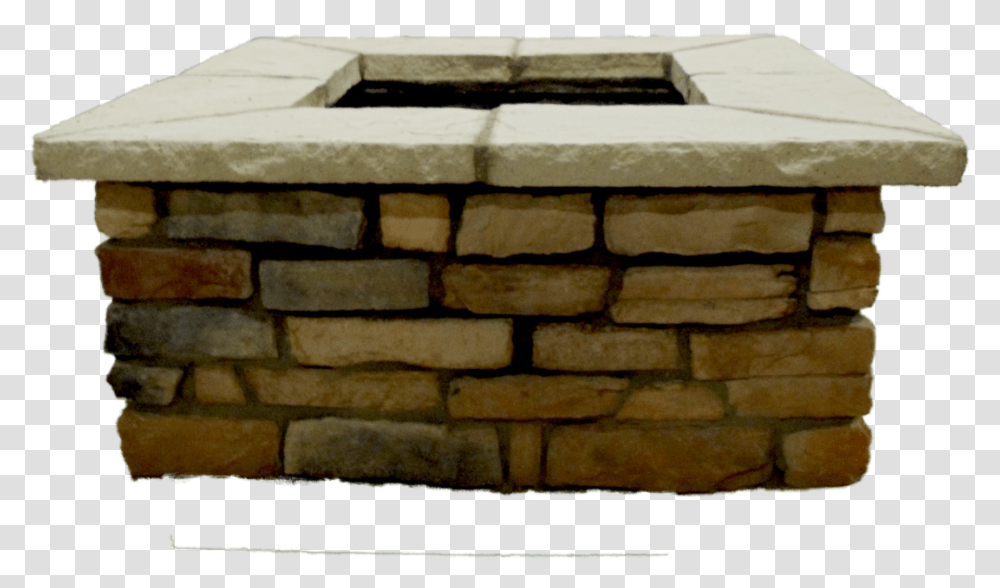 Square Custom Stone Fire Pit Square Ledge Stone Fire Pit, Wall, Slate, Flagstone, Brick Transparent Png