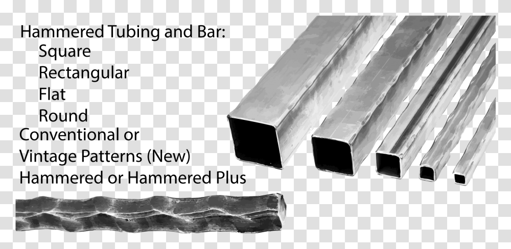 Square Decorative Metal Tubing, Aluminium, Silver, Steel, Brick Transparent Png