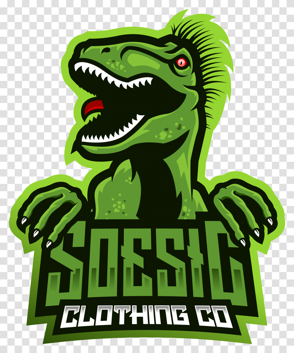 Square Esports Logo 2 X Glossy Illustration, Dinosaur, Reptile, Animal, T-Rex Transparent Png