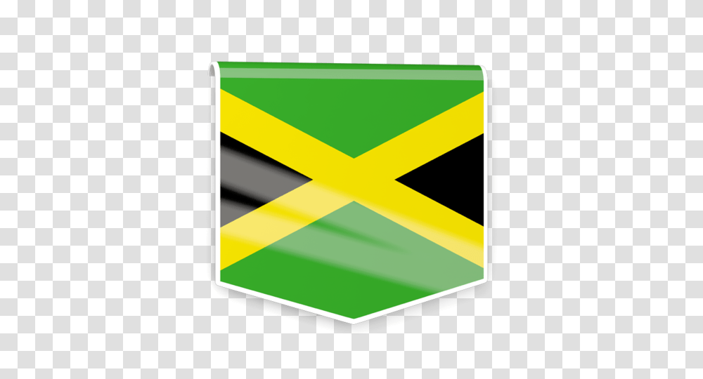 Square Flag Label Illustration Of Flag Of Jamaica, Envelope, Mail, Business Card Transparent Png