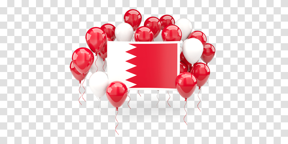 Square Flag With Balloons Bahrain Balloon Flag, Heart Transparent Png