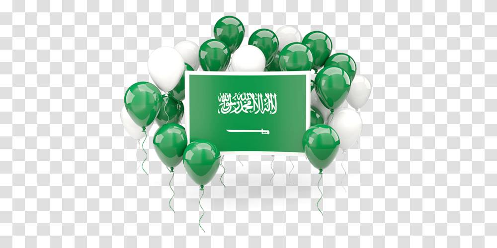 Square Flag With Balloons, Green Transparent Png
