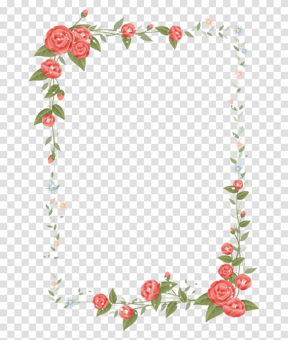 Square Flower Frame Floral Border Design, Plant, Petal, Rose, Leaf Transparent Png