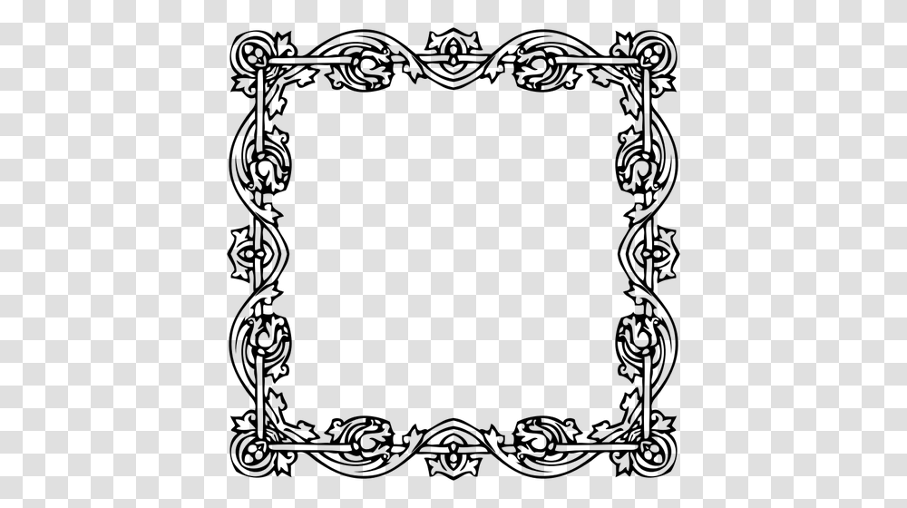 Square Flowery Frame, Gray, World Of Warcraft Transparent Png