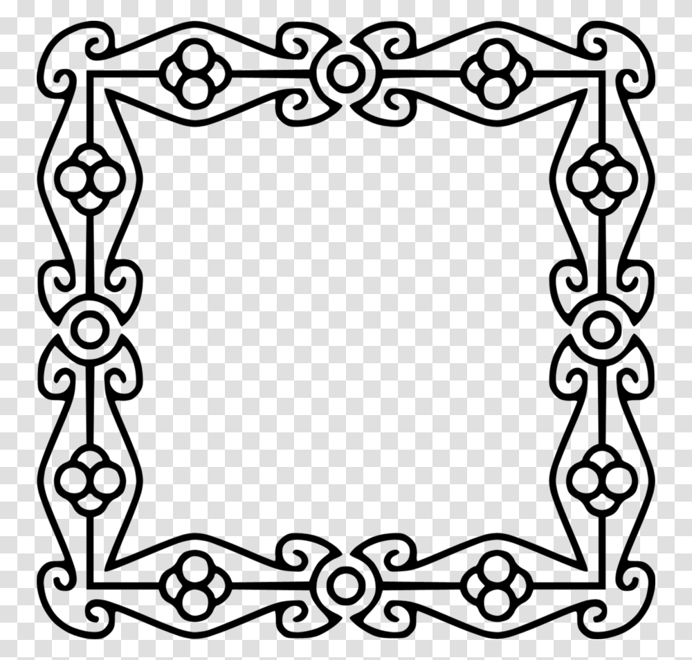 Square Frame, Gate, Pattern, Floral Design Transparent Png