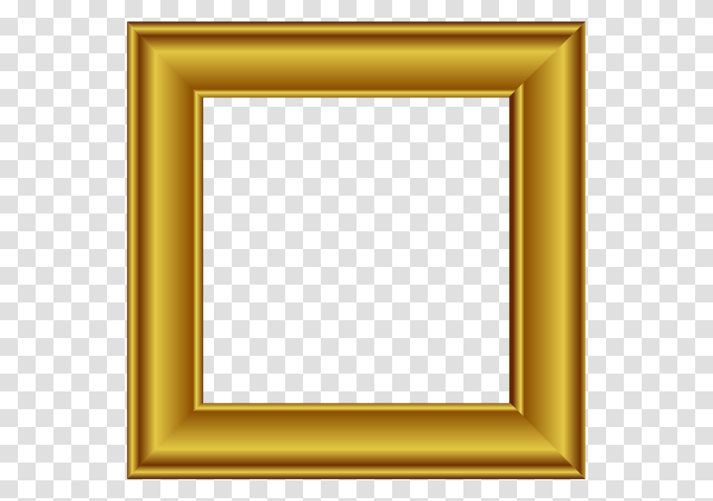 Square Frame Pictures, Plaque, Gold Transparent Png