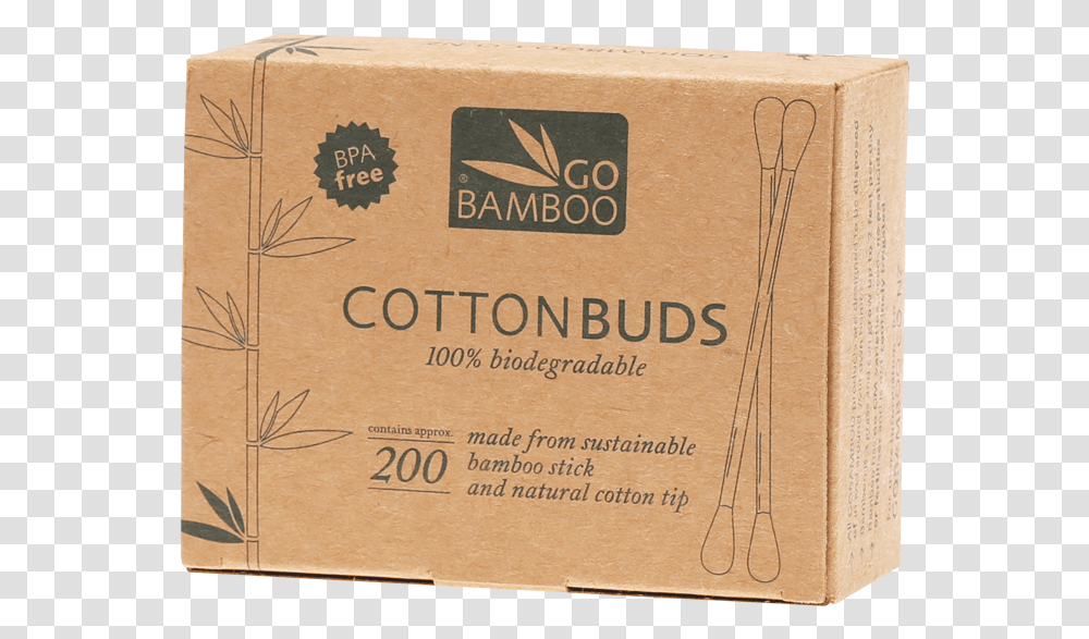 Square Go Bamboo Cotton Buds, Book, Cardboard, Box, Carton Transparent Png