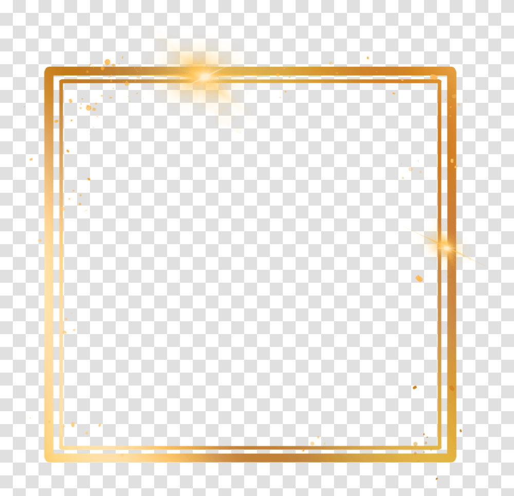 Square Golden Border Neon Geometric Frame Overlay Paper Product, Light, Construction Crane, Label Transparent Png